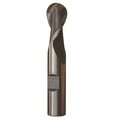 Qualtech Ball End Mill, Center Cutting Single End, Series DWCT, 38 Diameter Cutter, 2916 Overall Length DWCT1112